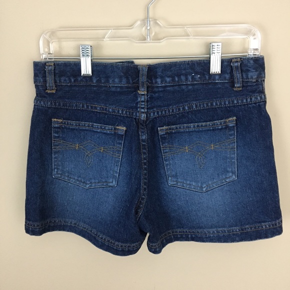 Aeropostle Shorts Womens 4 Blue Denim Button Fly 5 Pocket style - Picture 4 of 6